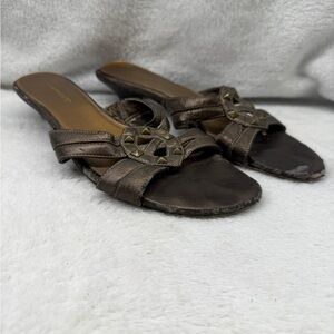 Predictions Bronze Sandals with Star Accents